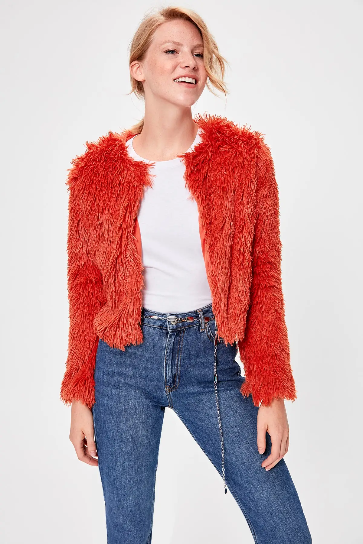 

Trendyol Cinnamon Plush Coat TWOAW20MO0059