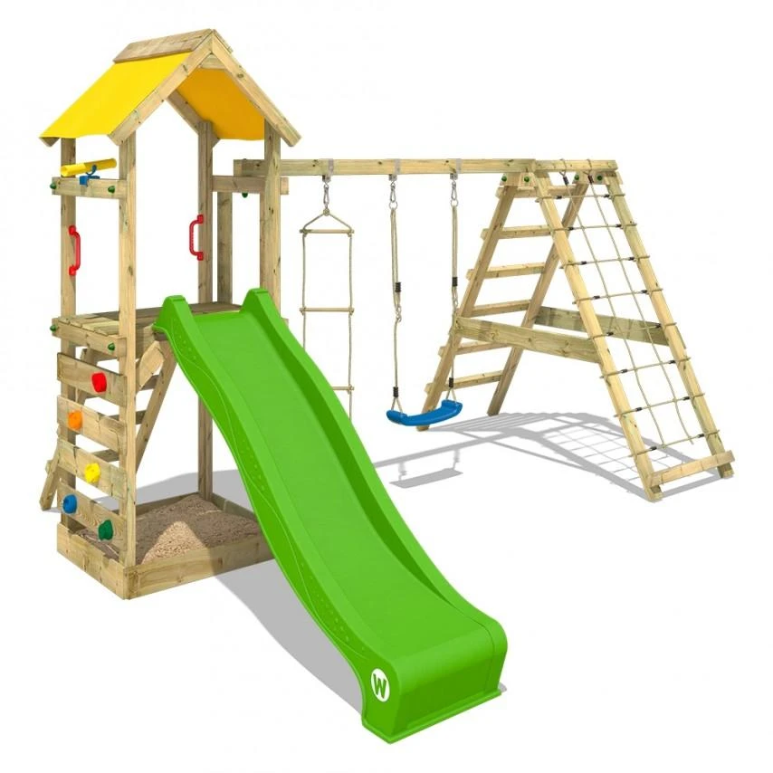 Children's playground with a slide 