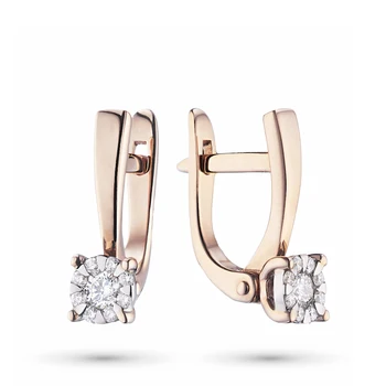 

Earrings in gold with diamonds