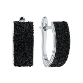 

Silver earrings with glitter sunlight sample 925