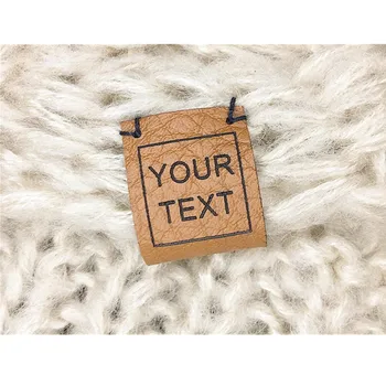 

50pcs personalize Leather tag, clothing label for handmade items, Leather Garment Labels, crochet logo tags, Sewing Fabric Label