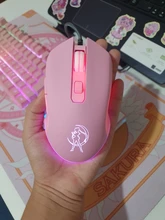 Ratón óptico retroiluminado de color rosa para ordenador, Mouse silencioso con cable, moda Sailor Moon, 2400DPI
