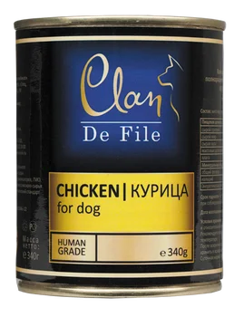 

Clan De file dog canned food 340g chicken 12 PCs