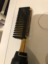 Peine caliente alisador de pelo, rizador de pelo eléctrico de aleación de titanio, cepillo rizador de pelo, respetuoso con el medio ambiente