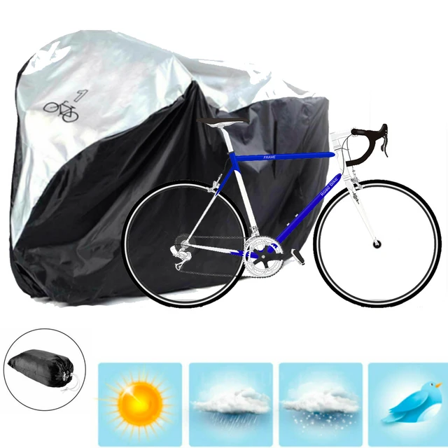 funda bicicleta protectora impermeable y resistente a radiación UV sol  lluvia viento cubierta exterior lona para ciclismo bici - AliExpress