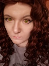 De Halloween Cosplay de contactos lente gato amarillo Manson Serie 2 unids/par anual de lentes de contacto de Color para los ojos maquillaje para Cosplay