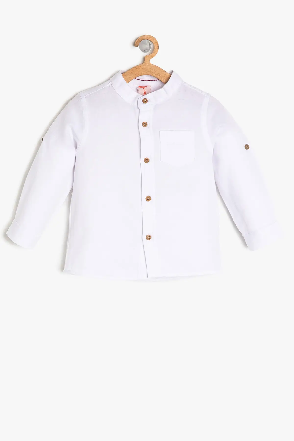 Coton Kids Ecru Male Baby Crew Neck Shirt |