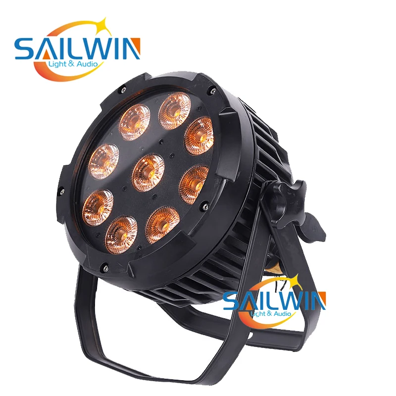 Открытый водонепроницаемый IP65 светильник led 9x18 Вт RGBAW UV 6в1 беспроводной