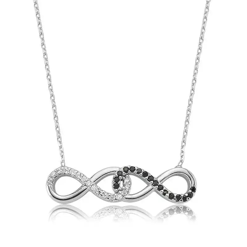 Ожерелье 2 уровня. Ожерелье 2 уровня. Ожерелье 2 уровня. Подвеска серебряная женская бесконечность. Серебряное колье цепь.