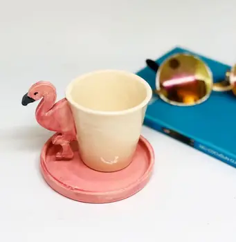 

Special Handmade Flamingo Ceramic Coffee Mug birthday gift