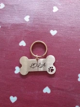 Collar personalizado para mascotas, etiqueta de identificación grabada con nombre de Mascota para gato, cachorro, perro, colgante, llavero, accesorios para mascotas