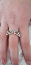 Color plata alas de Ángel anillo ajustable Micro Pave Zircon anillos para articulaciones para mujeres de moda anillos de apertura joyería de mujer regalo de amante