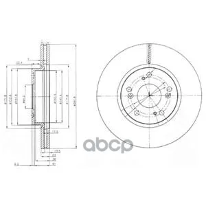 Тормозной Диск(В Упаковке 2 Шт Цена За 1 Шт) Delphi арт. BG3980