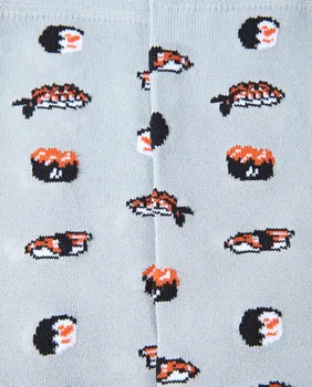 

Short socks breathable printed man Gray