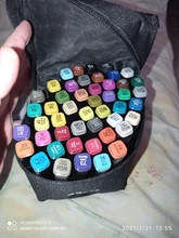 Rotuladores de Arte de doble punta, 12/48/80 colores, dibujo de acuarela, pintura, bolígrafos de alcohol para artista, marcadores para Manga, suministros escolares