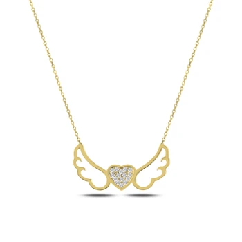

Merve Gümüş'ten 925 Sterling Zircon Wing & Heart Necklace