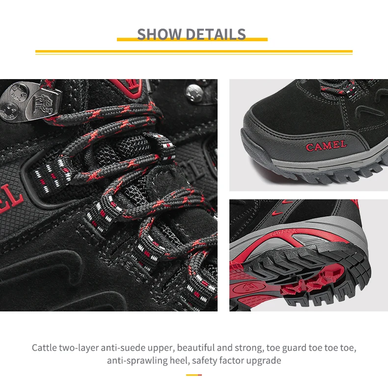CAMEL/мужские и женские Треккинговые ботинки; нескользящая спортивная обувь для улицы; прогулочные треккинговые кроссовки для альпинизма; Zapatillas; удобные ботинки
