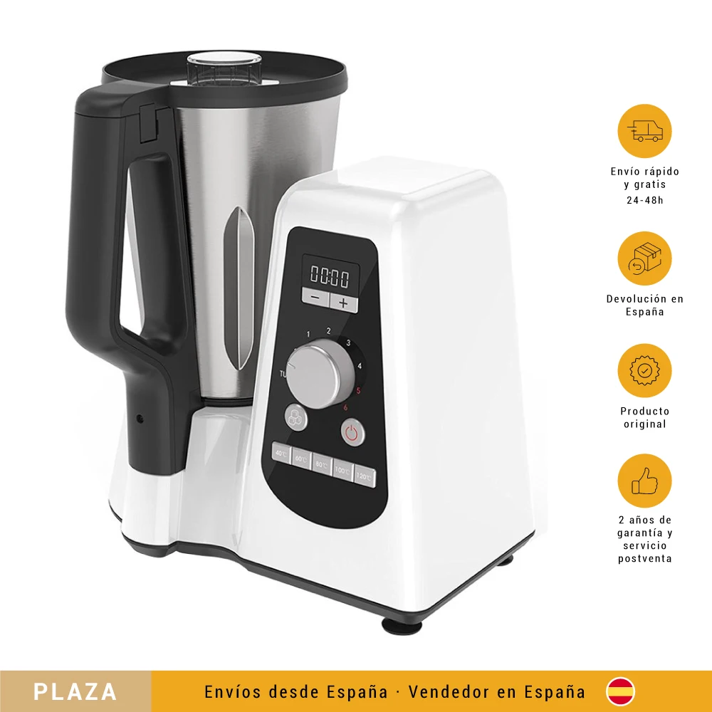 NEWCOOK- Robot de Cocina Multifunción. Cook Professional.Tamaño Compacto con Capacidad de 1,5L.