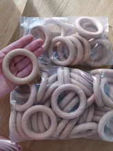 Lets Make-anillos de madera para dentición de bebé, roedores de madera de arce Natural de superficie lisa 98/70/55/40mm, sin Bpa, 50 Uds.