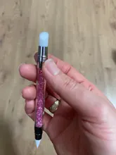 Pluma de pincel para arte de uñas, cabeza de silicona, grabado repujado, escultura hueca, herramientas de manicura acrílica, diamantes de imitación de cristal, 2 vías, 1 ud.