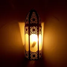 Бронзовые и стеклянные марокканские этнические настенные декорации 2401191053