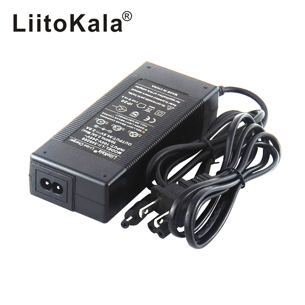 50pcs LiitoKala 48V 2A charger 13S 18650 battery pack charger 54.6v 2a constant current constant pressure is full of self-stop