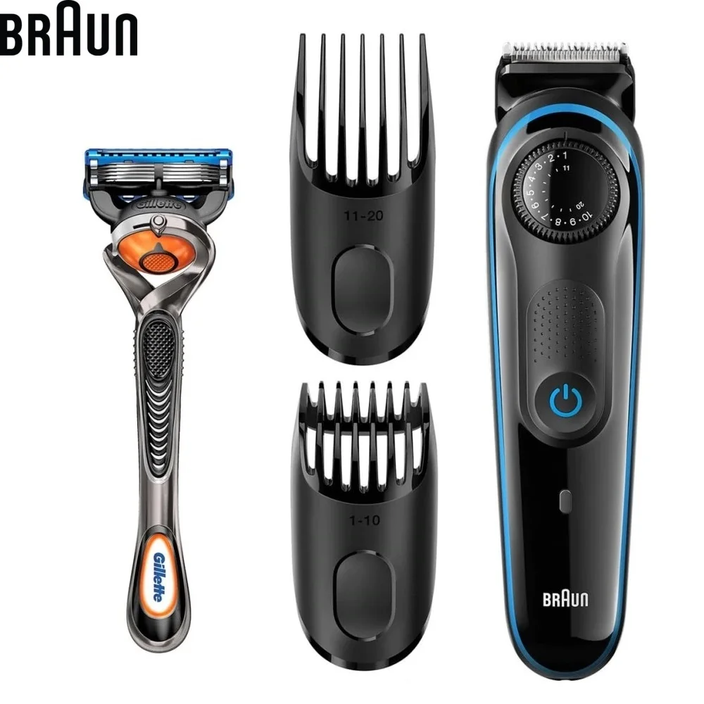 braun beard trimmer with gillette razor bt3040