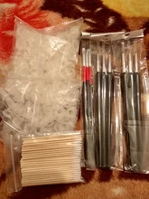 Taza para tinta de tatuaje desechable, tatuaje permanente de silicona de tamaño pequeño y grande, maquillaje de cejas, pigmento, tapas de contenedores, 100 Uds.