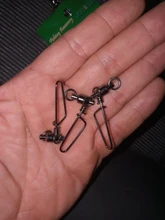 20 piezas de bola de acero inoxidable de pesca gira de 0-7 # Rolling mar pesca gira fotos conector accesorios de pesca