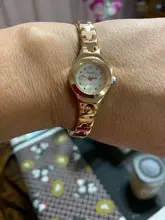 Relojes de pulsera pequeños de acero inoxidable para mujer, pulsera femenina de oro rosa de lujo, de diamantes, regalos, 1 Uds.