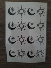 Temporary-Tattoo-Sticker Angel Flash-Tatoo Word Letters Devil Bull-Cross Black Waterproof