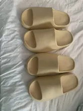 De los hombres de verano diapositivas ligero playa guay zapatillas diapositiva hueso Boca de pescado Flip Flops, sandalias de las mujeres suave EVA zapatillas de deporte par 35-46 #