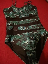 Riseado-bañador Vintage de una pieza para mujer, ropa de baño de malla, traje de baño negro con correa, ropa de playa, trajes de baño XXL 2021