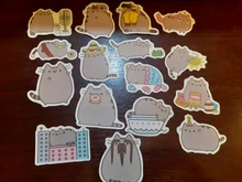 100 unids/pack Kawaii grueso gato diario impermeable decorativo papelería pegatinas artesanales Scrapbooking DIY álbum diario