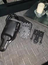 Correa de banda para pierna táctica QLS 19 22, adaptador de cartuchera para pistola Safa Glock 17 Beretta M9, cinturón de cintura para pistola de caza