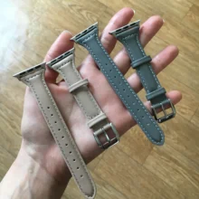 Watch-Band Leather Loop 44mm-Strap Apple High-Quality for Series 6-5/4/3/2-1 42mm-40mm