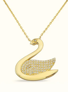 

Swan Gold Necklace 02-378-K1327