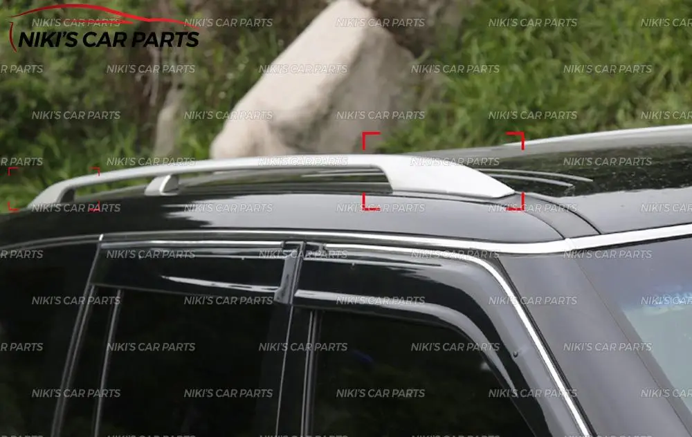 Боковые накладки на рейлинги для Nissan Patrol 2010- на крышу рельсы пластиковая формовка из АБС 1 комплект/4 шт. отделка украшения Тюнинг Автомобиля