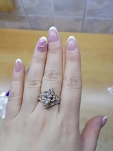 Clásico de lujo blanco Oval anillo de oro CZ propuesta de matrimonio de las mujeres bien regalo de la joyería de moda de fiesta de novia anillo de compromiso