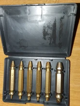 Juego de Brocas HSS, herramientas de extracción de tornillo de cabeza rota, juego de 6 piezas