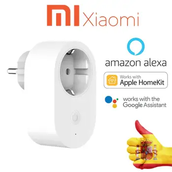 

Xiaomi Mijia enchufe inteligente UE Control remoto interruptor tiempo memoria inteligente ahorro de energía funciona con Alexa