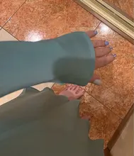 Satin Dress Mid-Long Femme Robe Long-Sleeve WOTWOY Elegant Women Vestidos Cotton Solid