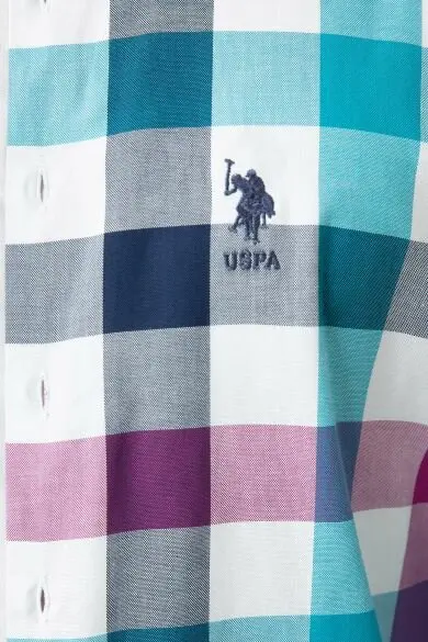 Розовый Uss. POLO ASSN. Мужская квадратная тонкая рубашка - Цвет: Розовый