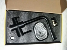 Grifo con filtro negro y purificador de latón para cocina, rociador doble de agua potable, CON MEZCLADOR de fregadero, modelo Torneira