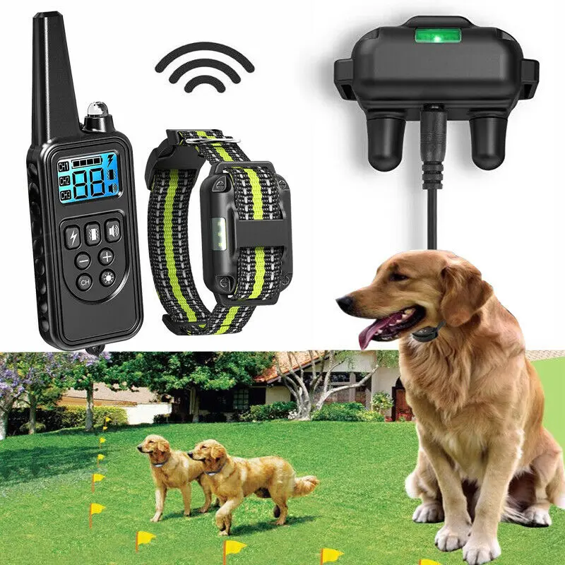 

Dog Shock Collar Remote Waterproof Electric Large Training Rechargeable New