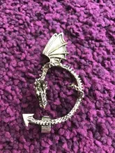 Pendientes de serpiente de dragón de Rock gótico Punk para mujer, aretes Vintage, pendientes de Clip, joyería de moda para niña