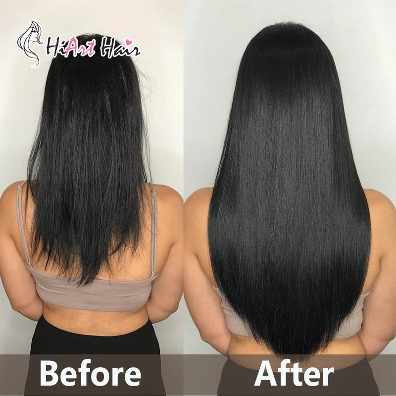 HiArt, 100 г, накладные Человеческие волосы Remy Halo для наращивания, 16 дюймов, Halo, накладные волосы, двойной рисунок Halo, прямые волосы для наращивания