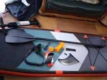 Tabla de paddel surf y SUP con kit de reparación, juego con bolsa, aleta, remo, bomba de aire, correa de pie