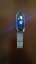 Reloj Led magnético para mujer, resistente al agua, táctil, Digital, de pulsera