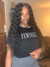 Pelo humano brasileño de 32, 34, 36 y 38 pulgadas, mechones de pelo rizado profundo, Hoho, 100%, pelo humano Natural, doble mechones, 1, 3, 4 mechones, cabello Remy grueso